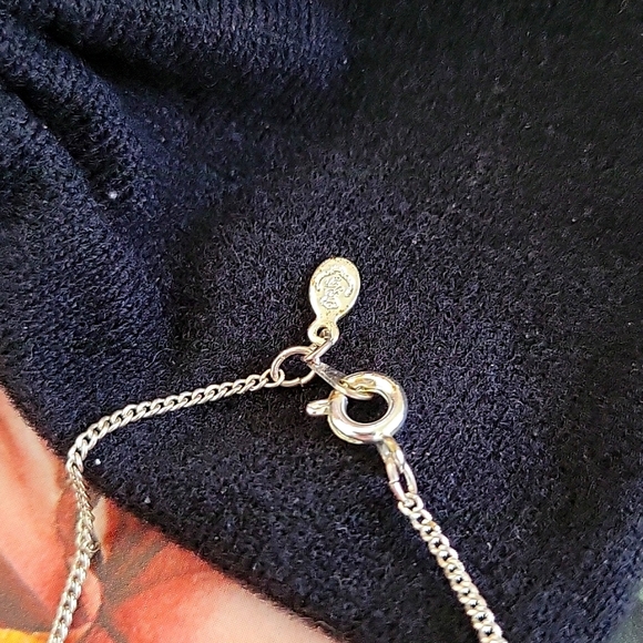 JESUS Fish Necklace, 8" STERLING CHAIN W/CROSS INSIDE FISH - Picture 4 of 4